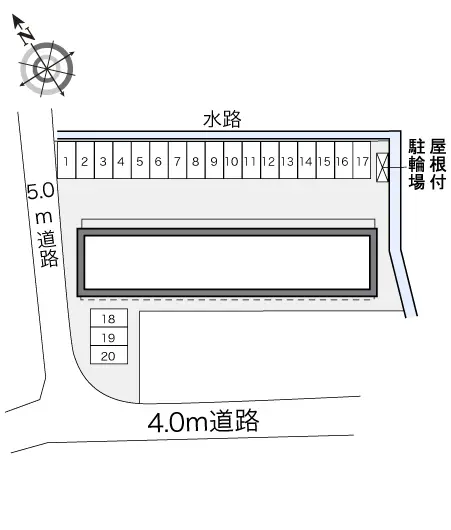 ★手数料０円★大野城市上大利４丁目　月極駐車場（LP）